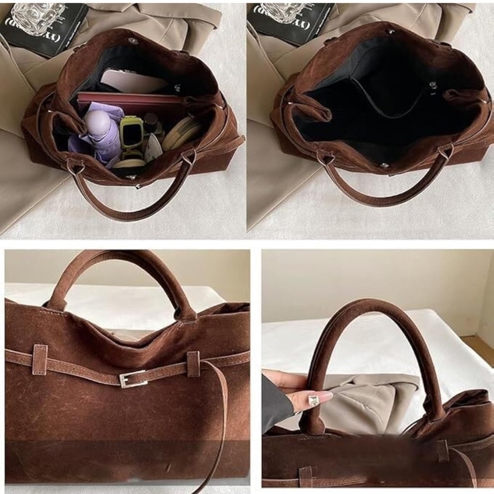Elegant Brown Faux Suede Fall Bag 👜🍂 - Picture 6 of 6